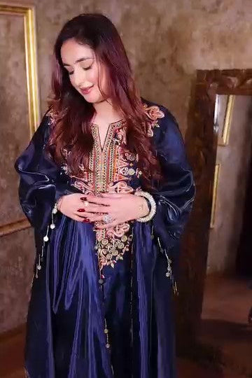 MISHA BHANDARI X RANGEELA SIKKA ORGANZA KAFTAN SET-NEELAM