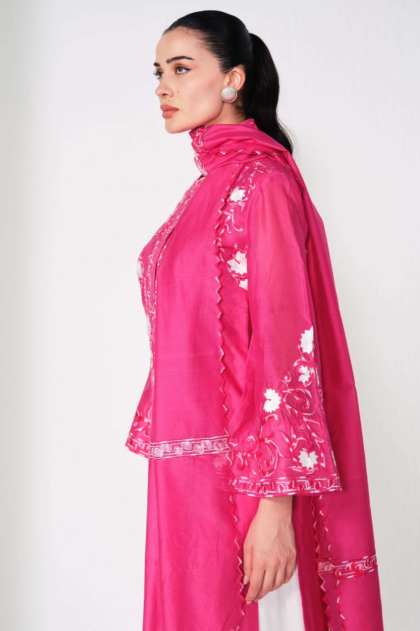 GULBANO EMBORIDERED KURTA WITH TULIP PLAZZO SET