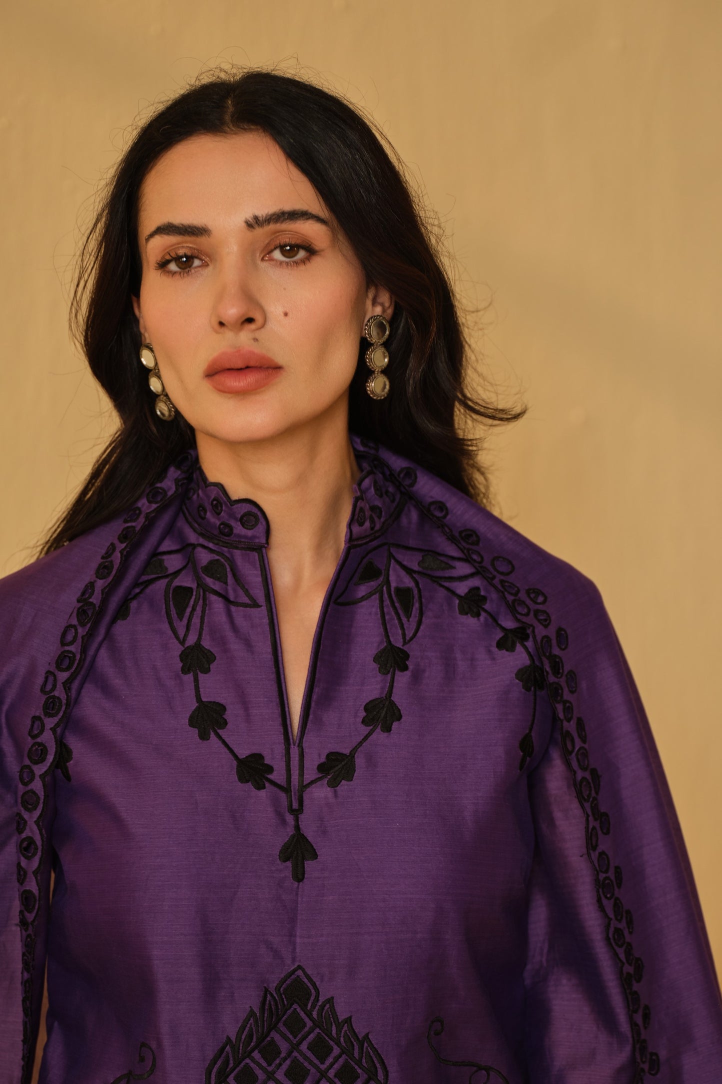 SUFIANA JAMUNI KURTA SET WITH DUPATTA
