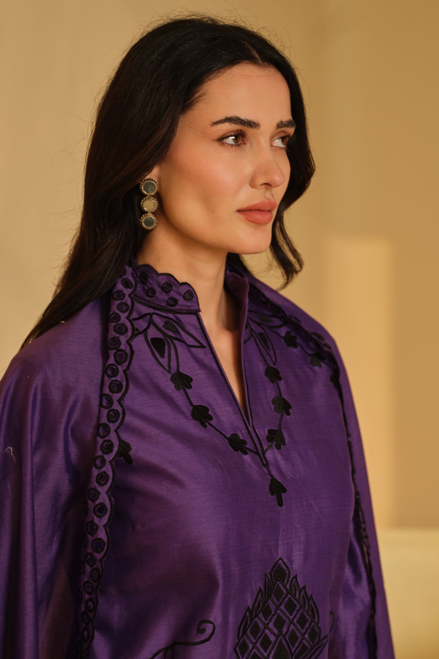 SUFIANA JAMUNI KURTA SET WITH DUPATTA