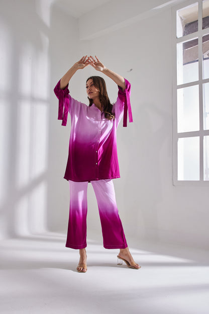 OMBRE-PINK KURTA SET