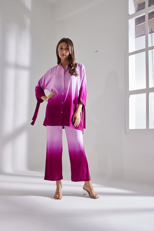 OMBRE-PINK KURTA SET