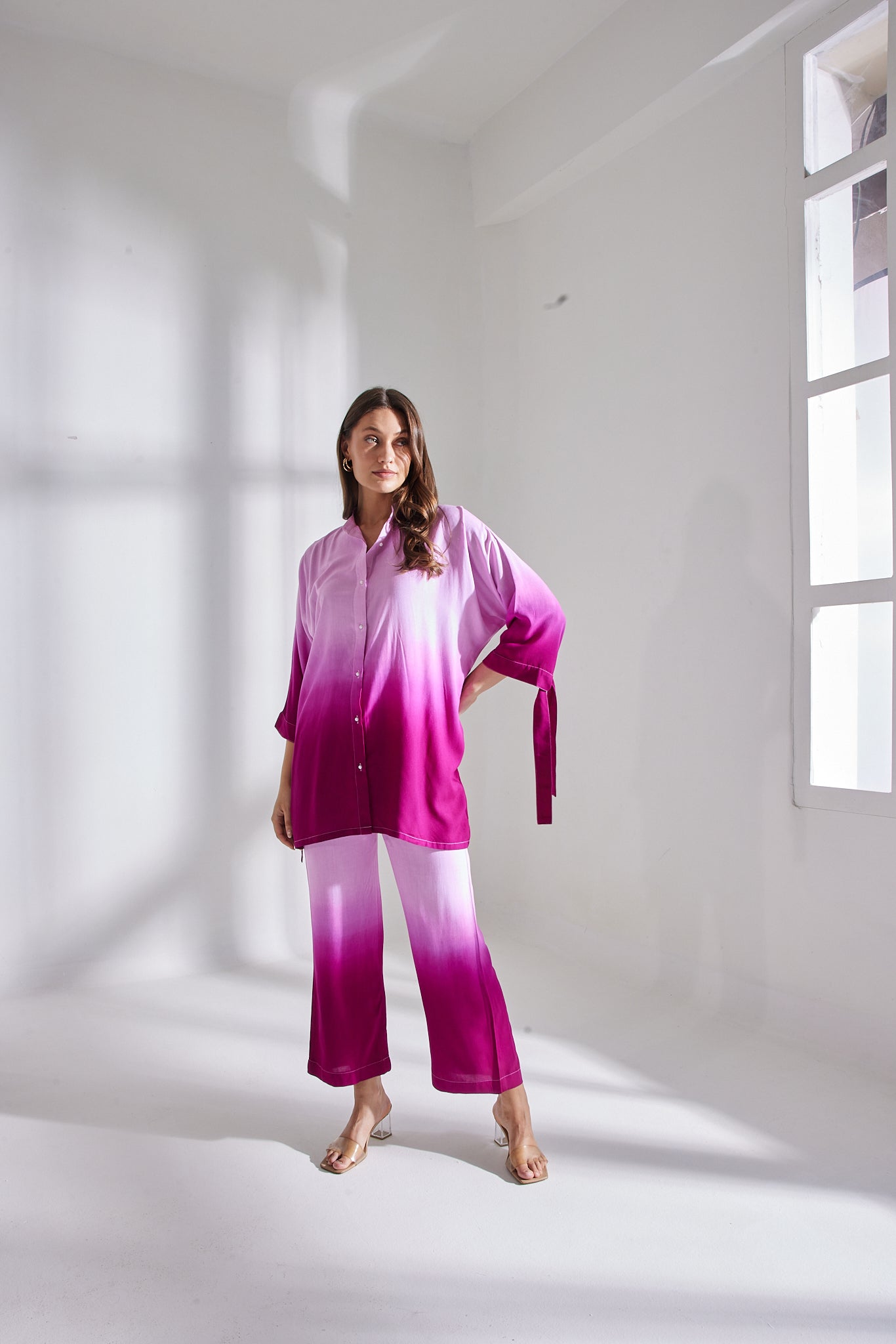 OMBRE-PINK KURTA SET