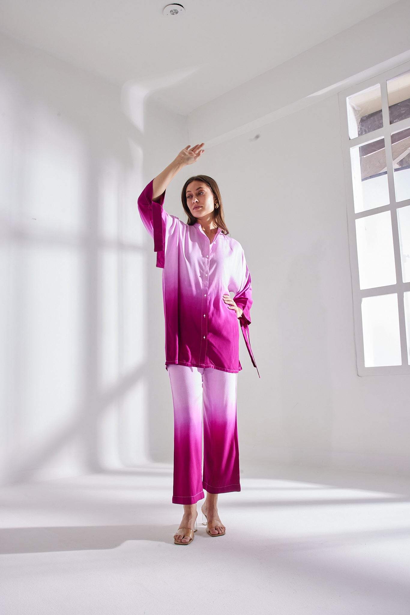 OMBRE-PINK KURTA SET