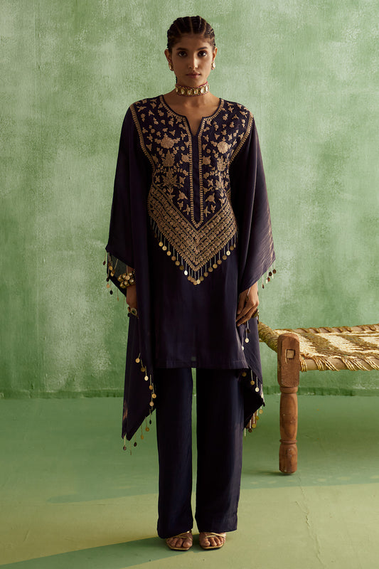 ARI SIKKA WORK KAFTAN SET-BLUE