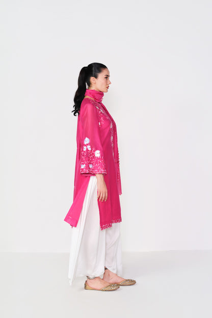 GULBANO EMBORIDERED KURTA WITH TULIP PLAZZO SET