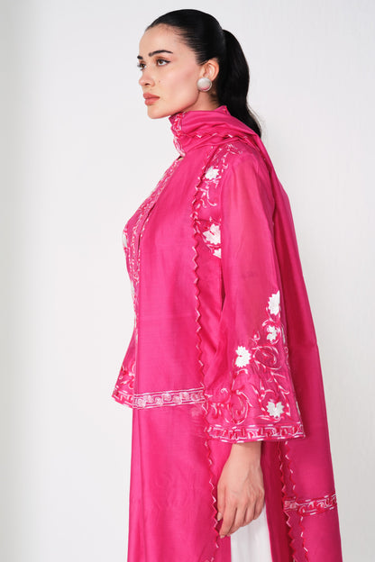 GULBANO EMBORIDERED KURTA WITH TULIP PLAZZO SET