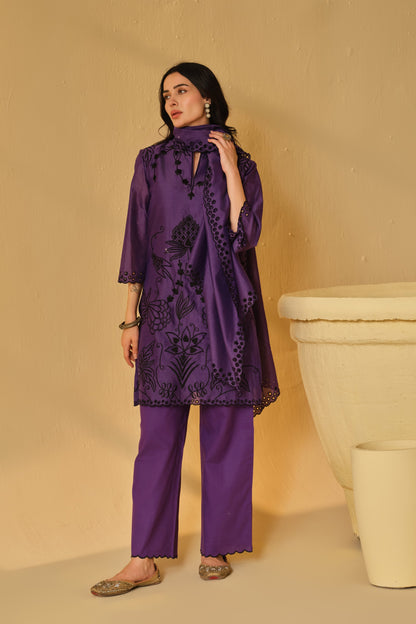 SUFIANA JAMUNI  KURTA SET WITH DUPATTA